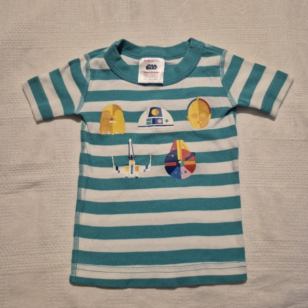 Hanna Andersson boys size 80/85 or 2T months Star Wars pajama top VGUC
